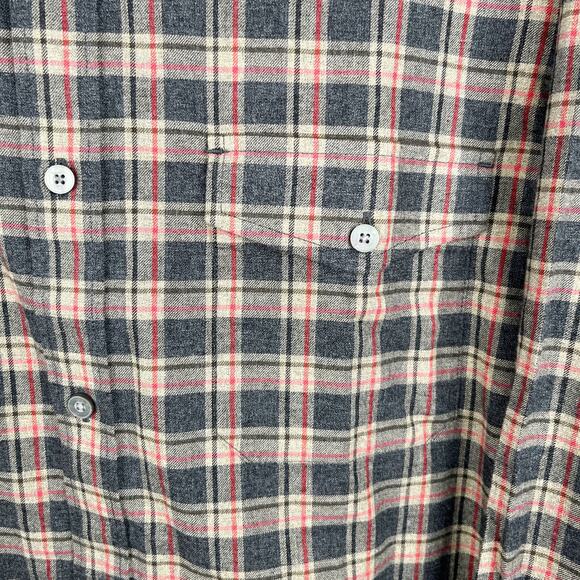 Untuckit Plaid Button Down Shirt XXL Grey Brown Red Flannel New - Picture 8 of 13